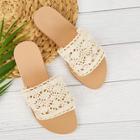 Romwe Solid Cut Out Slippers