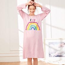 Romwe Heart & Rainbow Print Night Dress