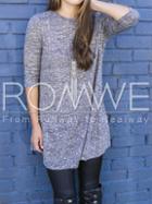 Romwe Grey Round Neck Casual Dress