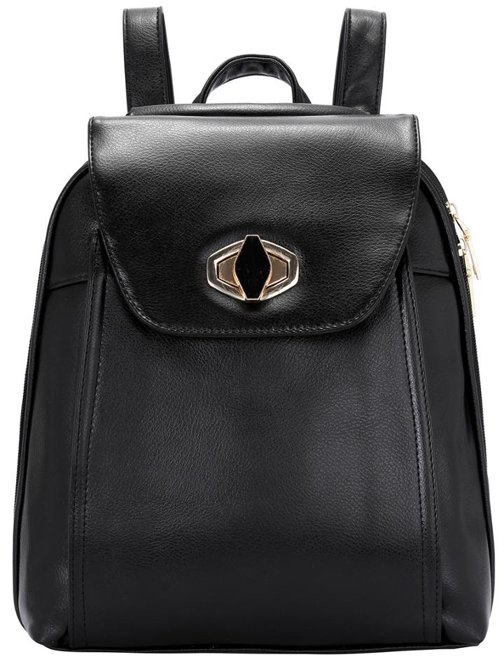 Romwe Black Diamond Twist Lock Backpack