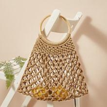 Romwe Cut-out Tote Bag With Ring Handle