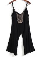 Romwe Spaghetti Strap Chain Jumpsuit