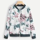 Romwe Allover Floral Print Jacket