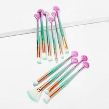 Romwe Shell Shaped Handle Makeup Brush 10pack