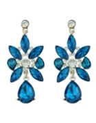 Romwe Elegant Blue Stones Women Hanging New Model Earrings