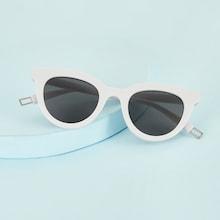 Romwe Guys Cat Eye Flat Lens Sunglasses