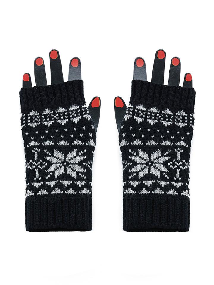 Romwe Knit Fingerless Gloves