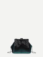 Romwe Layered Bow Velvet Chain Bag