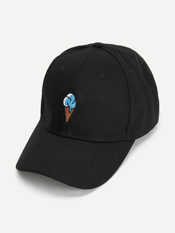 Romwe Ice Cream Embroidered Baseball Cap