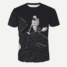 Romwe Guys Astronaut Print Tee