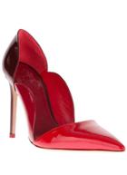 Romwe Red Point Toe Petals High Heeled Pumps