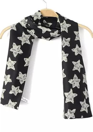Romwe Star Print Scarf