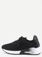 Romwe Black Breathable Knitted Lace Up Sneakers