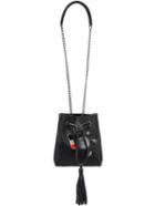 Romwe Black Lipstick Stars Bead Bag