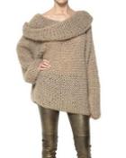 Romwe Off-shoulder Chunky Camel Sweater