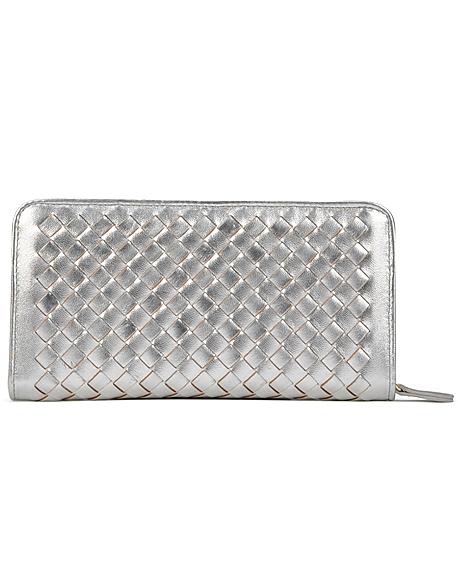 Romwe Weave Diamond Patterned White Purses