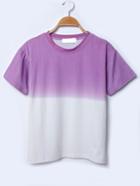 Romwe Purple Ombre Drop Shoulder T-shirt