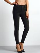 Romwe Women Slim Black Pant