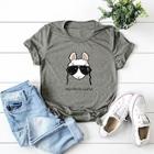 Romwe Cartoon And Letter Print Tee