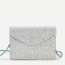 Romwe Star Glitter Detail Crossbody Bag