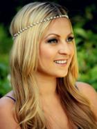 Romwe Bohemian Imitation Pearl Elasticity Chain Forehead Hair Accessories