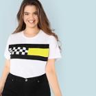 Romwe Plus Color Block T-shirt