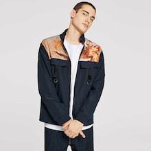 Romwe Guys Pocket Front Color Block Jacket