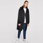 Romwe Guys Pocket Patched Hoodie Parka Coat