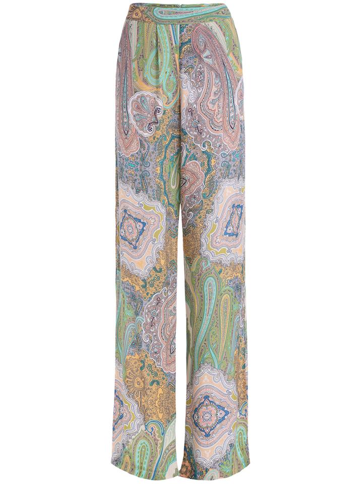 Romwe Paisley Print Wide Leg Pant