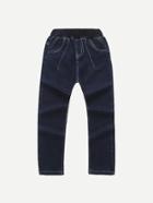 Romwe Contrast Stitching Jeans
