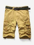 Romwe Men Front Pocket Cargo Shorts