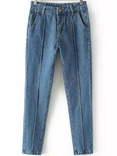 Romwe Denim Blue Pant