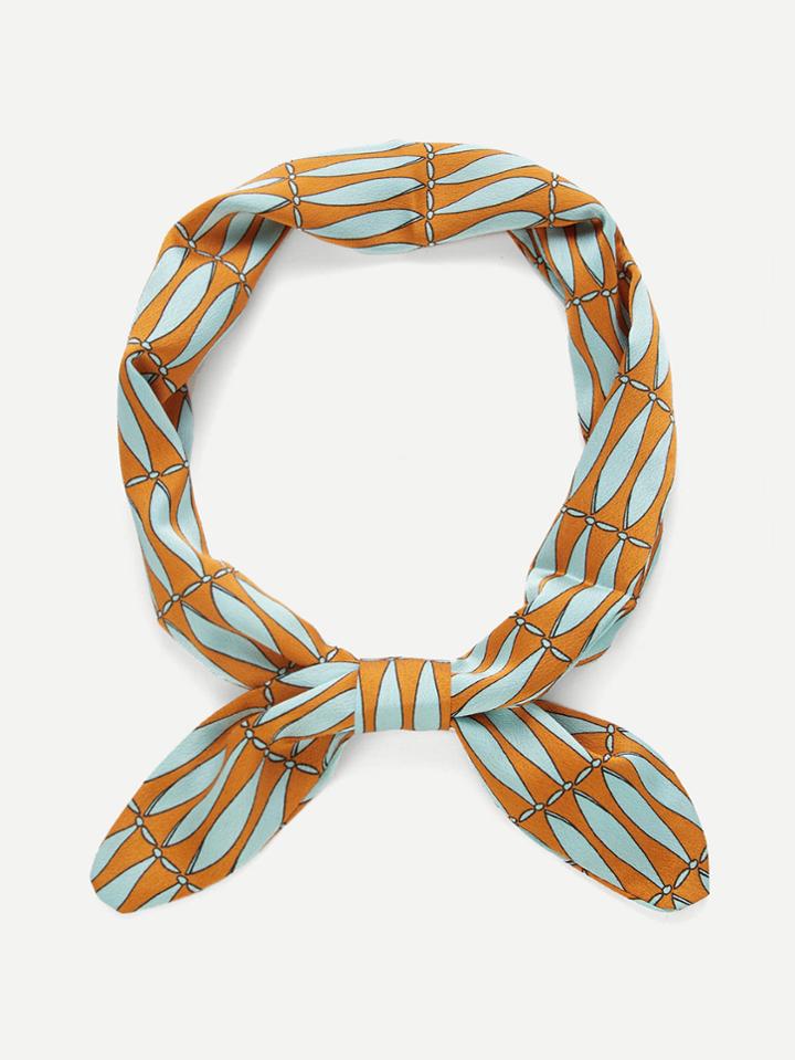 Romwe Two Tone Twilly Scarf