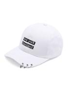 Romwe White Ring And Letter Casual Baseball Cap