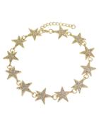 Romwe Gold Color Rhinestone Star Shape Choker Necklaces
