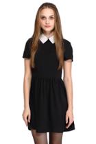 Romwe Romwe Dual-tone A-line Little Black Dress