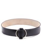 Romwe Black Smooth Surface Buckled Faux Leather Belt