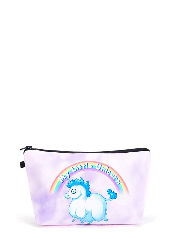 Romwe Animal Print Zipper Pouch