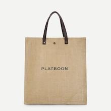 Romwe Letter Print Tote With Pu Crossbody Bag