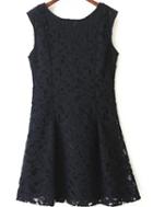 Romwe Sleeveless Backless Lace Dress