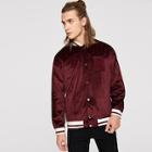 Romwe Guys Letter Patched Bomber Jacket