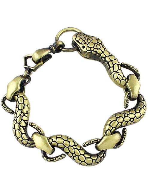 Romwe Snake Retro Gold Bracelet