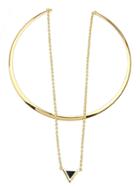 Romwe Multi Layer  Necklace With Triangle Pendant