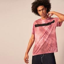 Romwe Guys Panel Insert Tie Dye Tee