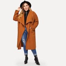 Romwe Plus Waterfall Collar Bow Tie Waist Coat