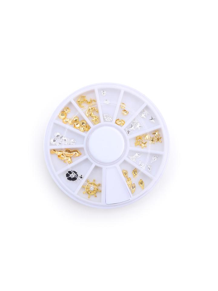Romwe Round Box With Nail Decoration