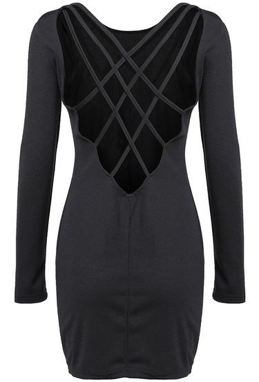Romwe Hollow Slim Bodycon Dress
