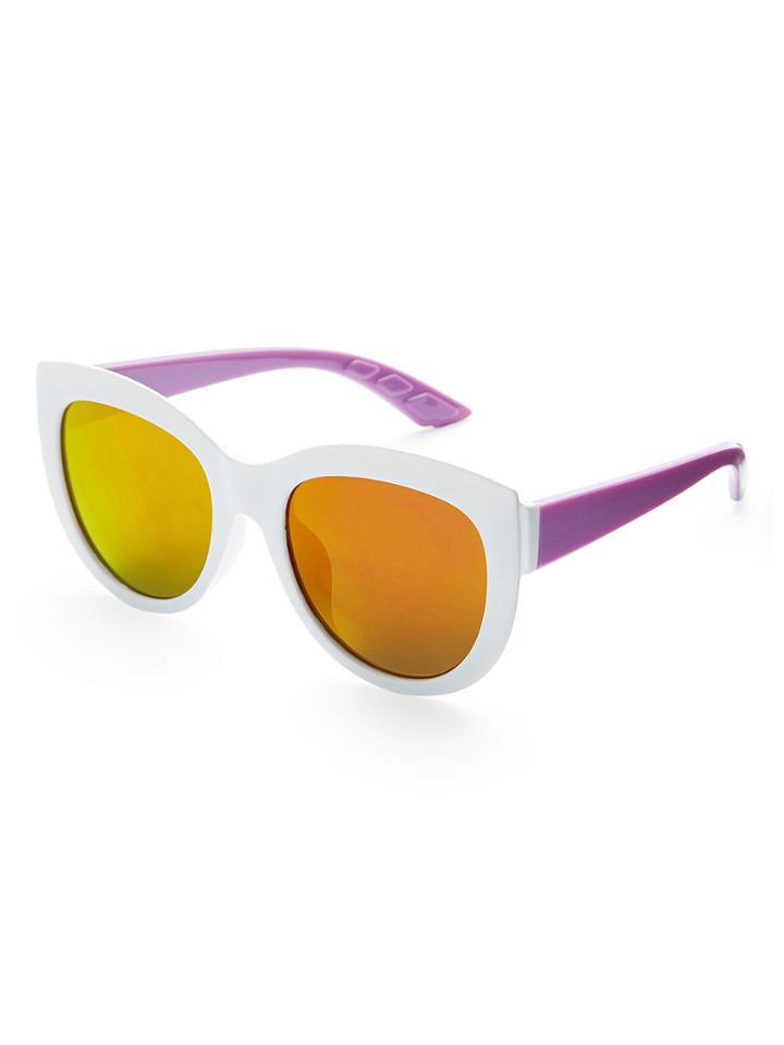 Romwe Two Tone Frame Flash Lens Sunglasses