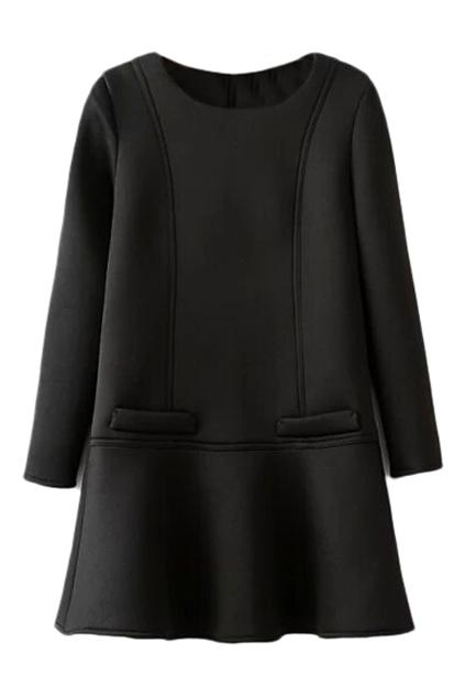 Romwe Fit&flare Black Dress