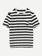 Romwe Men Striped T-shirt